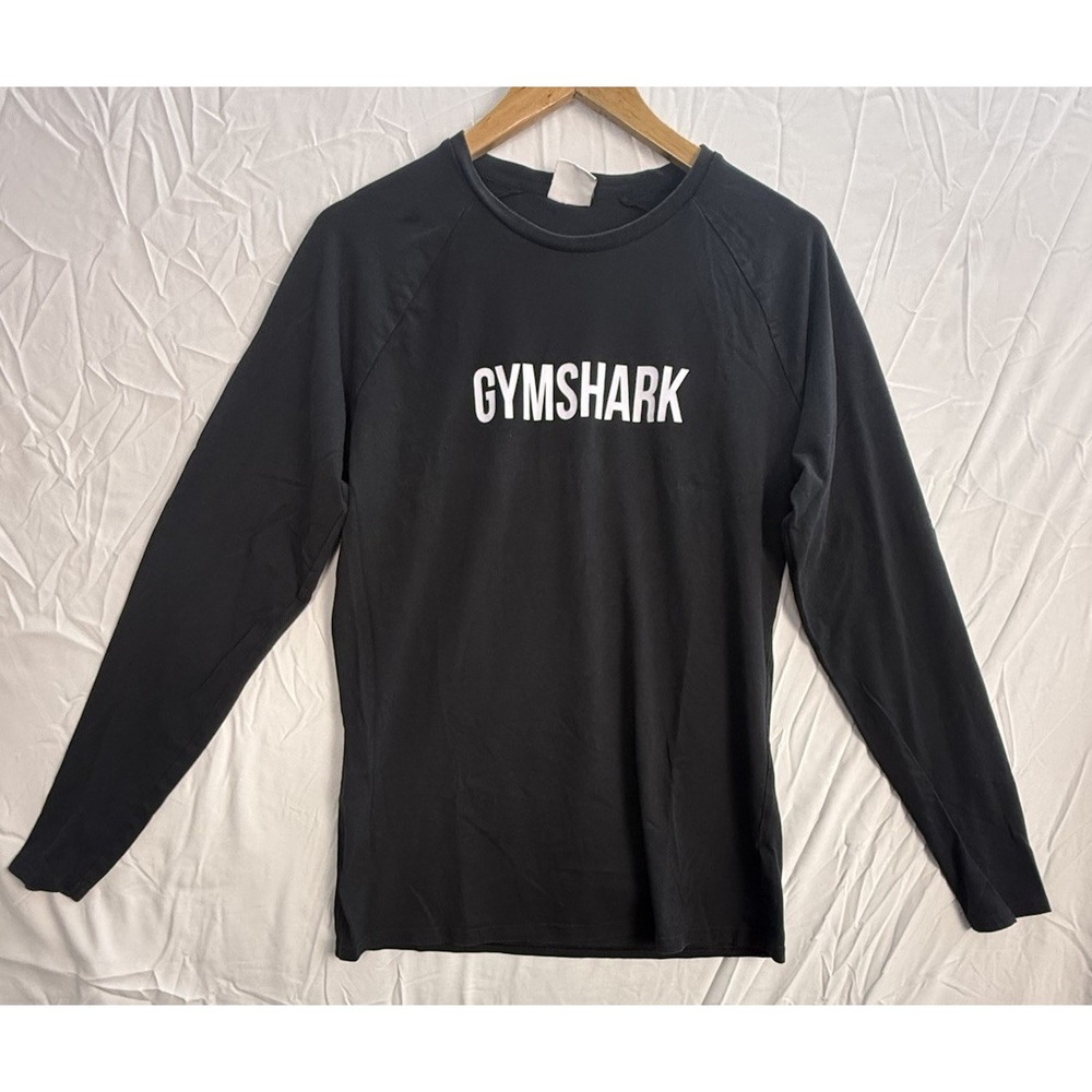 GymShark Mens L Athletic Workout Shirt Long Sleeve Crew Neck(1735)